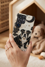Bulldog Floral Samsung Galaxy Phone Case — Moon & Peony Protective Case