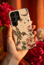 Hummingbird Moon Floral Samsung Galaxy Phone Case