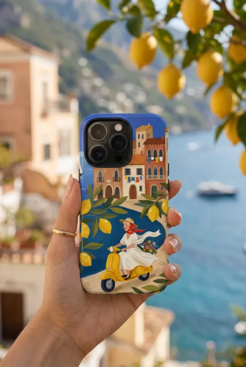 Cover per iPhone Lemon Coast Scooter | Design da Viaggio Mediterraneo Vespa