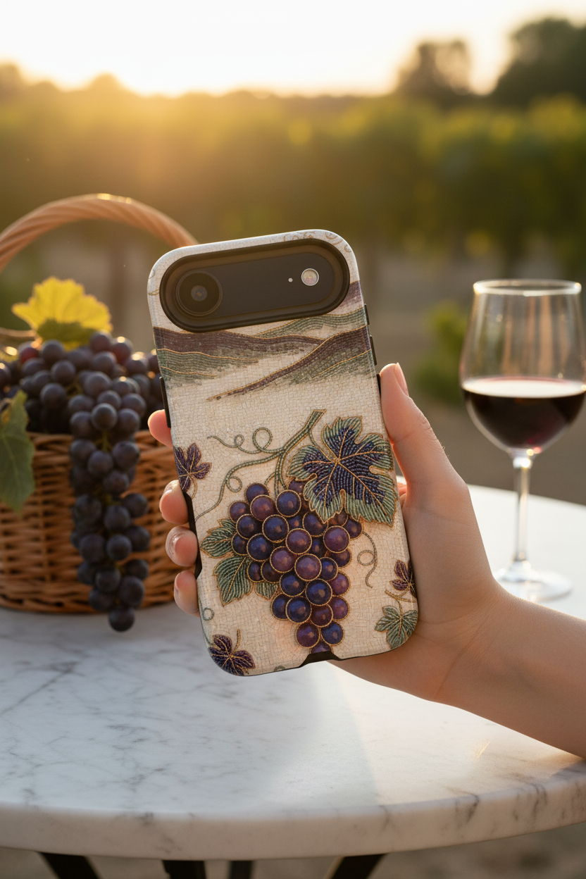 Vintage Grape iPhone Case – Botanical Vineyard Art Phone Cover