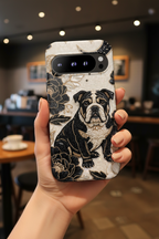 Bulldog Floral Google Pixel Phone Case — Moon & Peony Protective Case