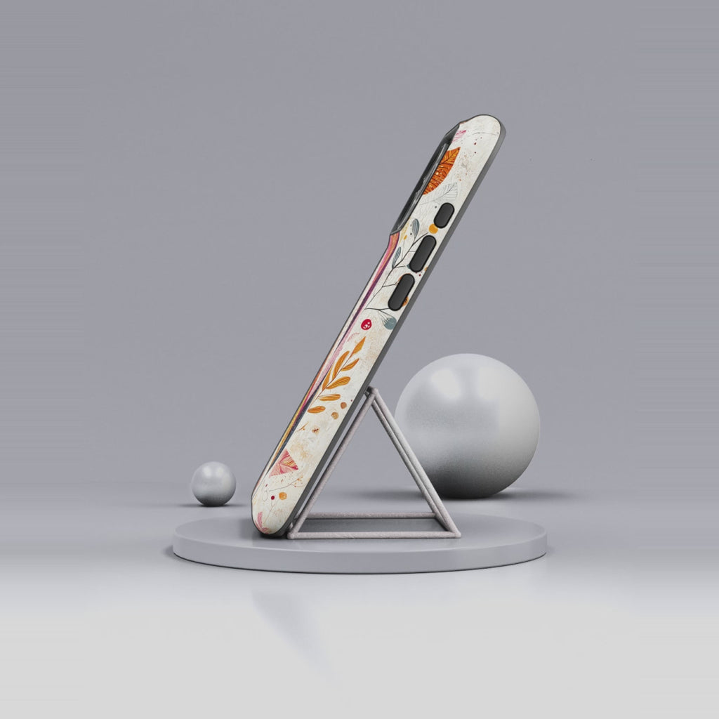 Autumn Leaf Tough iPhone Case | Watercolour Feathered Fall Design