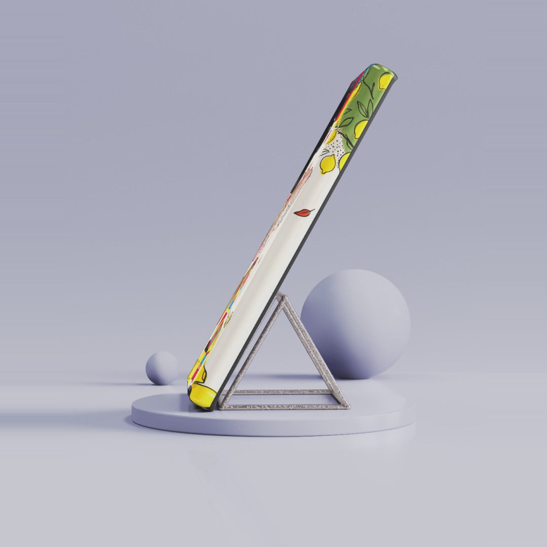 Vintage Scooter Granny Samsung Galaxy Phone Case | Colourful Retro Elderly Lady Design