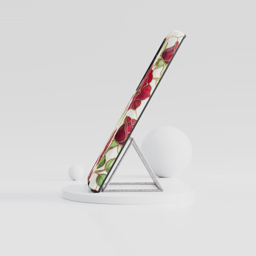 Custodia resistente per Samsung Galaxy con motivo floreale vintage a rosa rossa