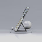 Dragon Stained Glass Tough MagSafe Phone Case — Blue & Ivory Medieval Art