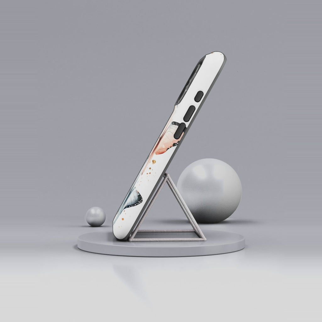 Watercolour Blue & Peach Butterfly Tough iPhone Case