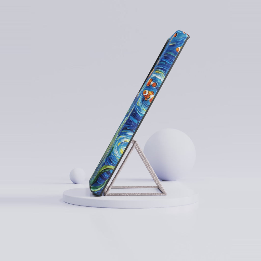 Sea Turtle & Clownfish Tough Samsung Galaxy Case | Van Gogh Style Ocean Art