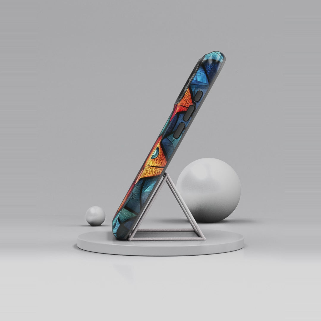 Fish Mosaic Tough iPhone Case — Colourful Artistic Fish Pattern