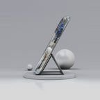 Blue Gold Winter Forest iPhone Case — Elegant Tree Pattern Tough Case