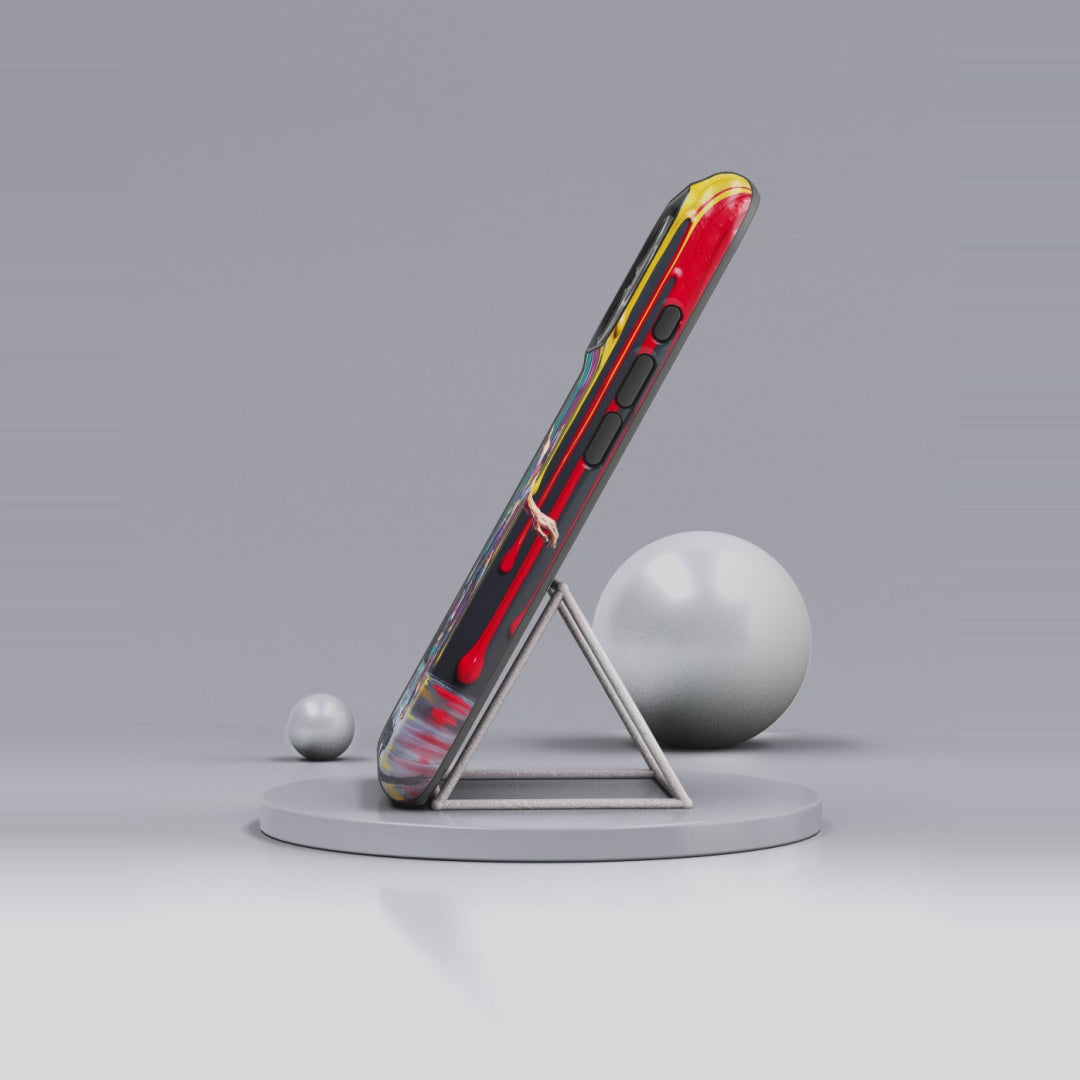 Colourful Drip Art Skateboarder Splash MagSafe iPhone Case