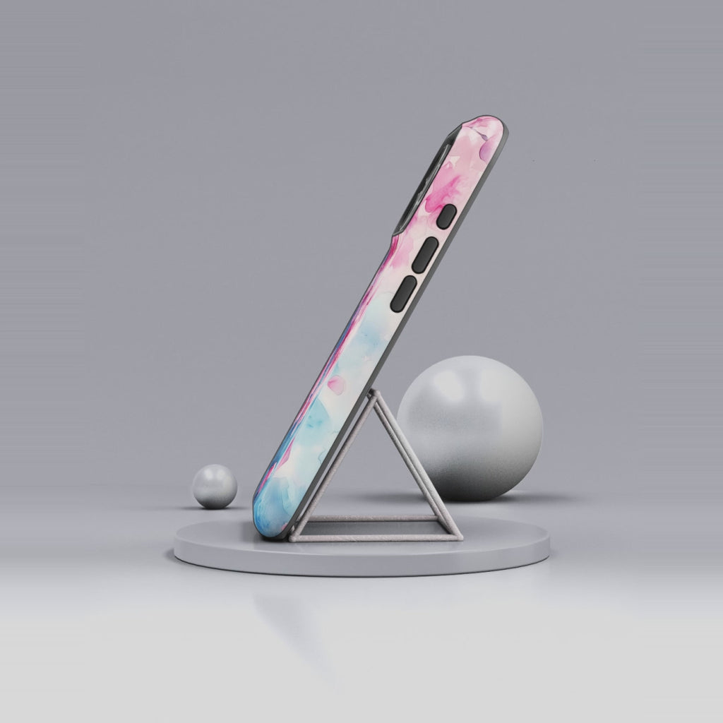 Floral Cherry Blossom iPhone Case | Pink Blue Watercolour