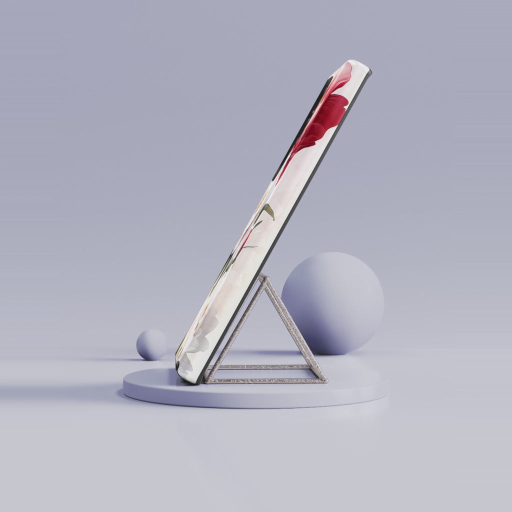 Custodia per Samsung Galaxy con motivo floreale Peony | Rosa bianca vintage