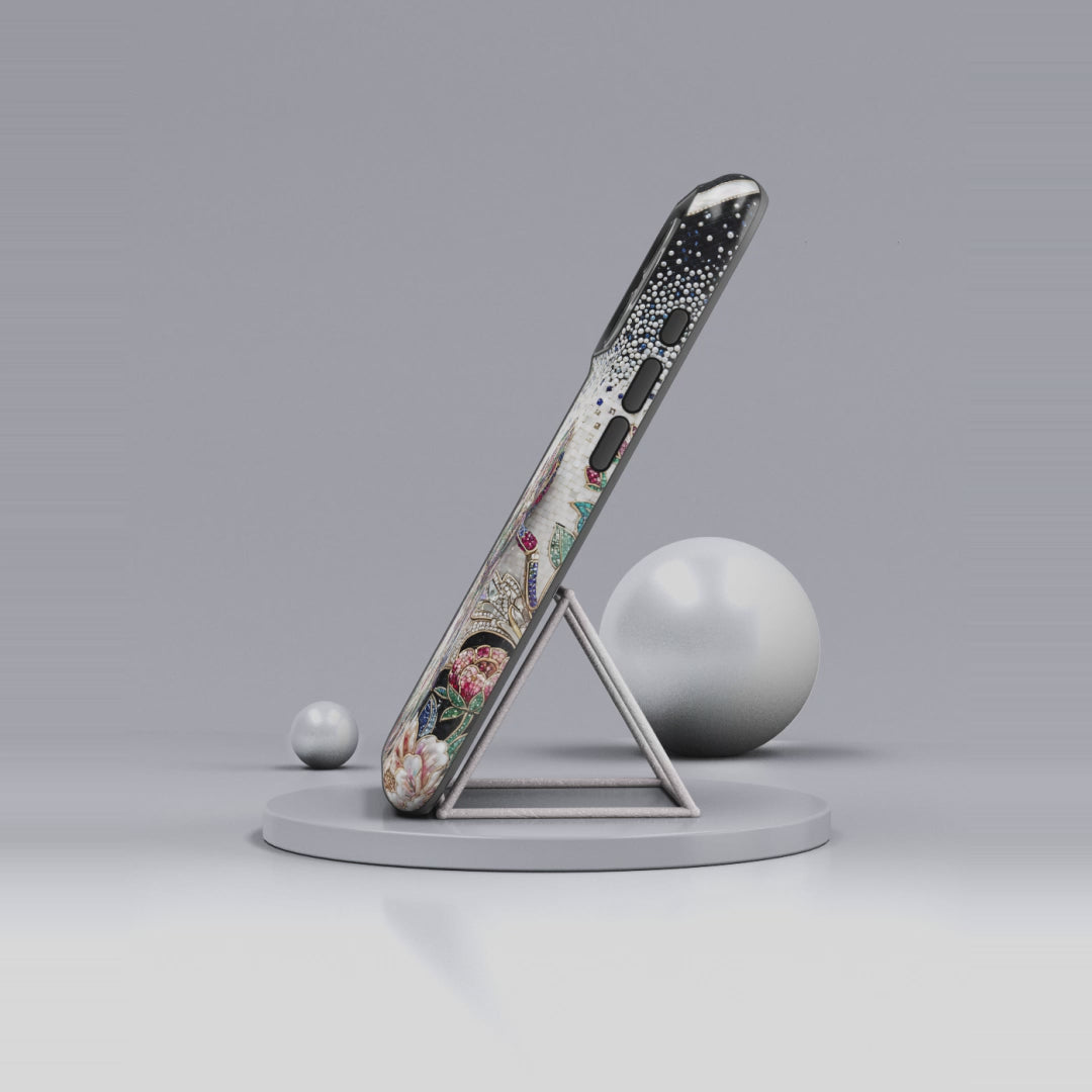 Gemstone Spider Moon MagSafe iPhone Case | Boho Floral Protective Tough Case