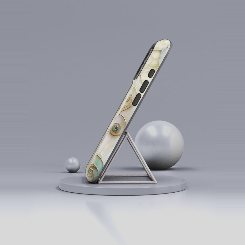 Art Nouveau Cat Phone Case | Elegant Stained-Glass Style Tough MagSafe Case