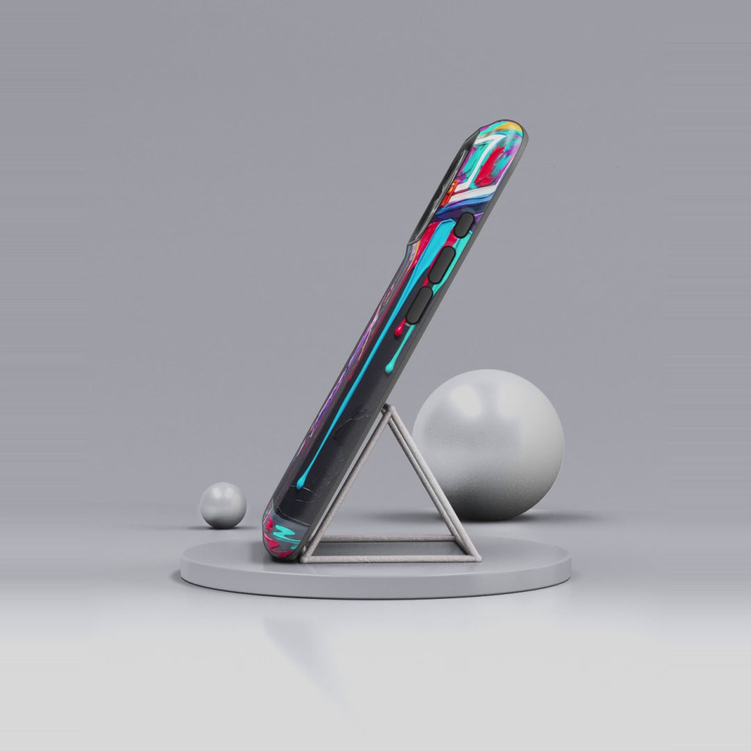 Color Splash Basketball MagSafe iPhone Case | Vibrant Drip Dunk Design