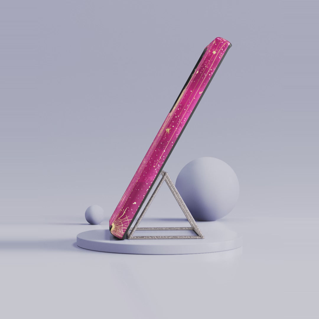 Mystic Hamsa Samsung Galaxy Case | Gold Palm & All-Seeing Eye on Magenta Galaxy