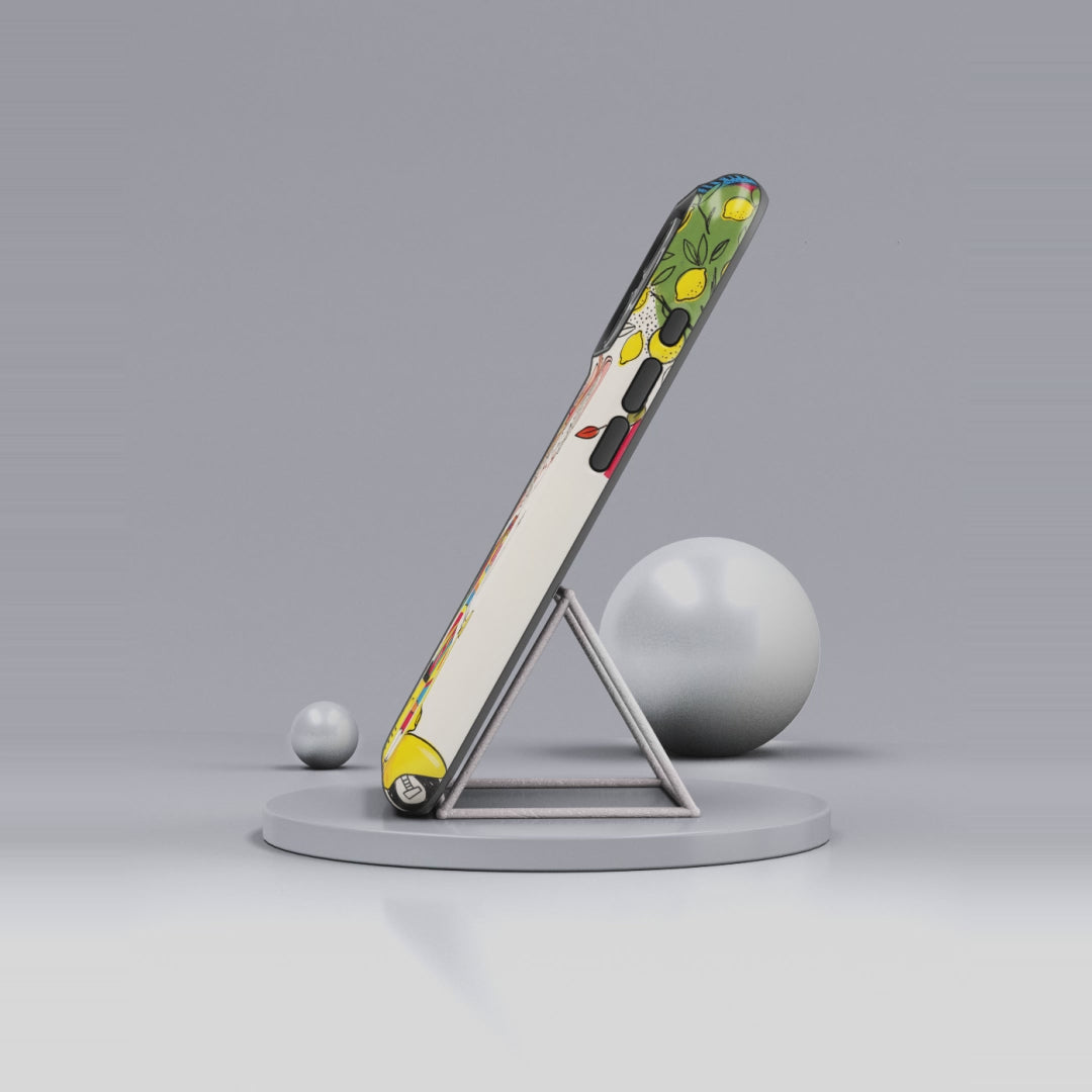 Vintage Scooter Granny MagSafe iPhone Case | Colourful Retro Elderly Lady Design