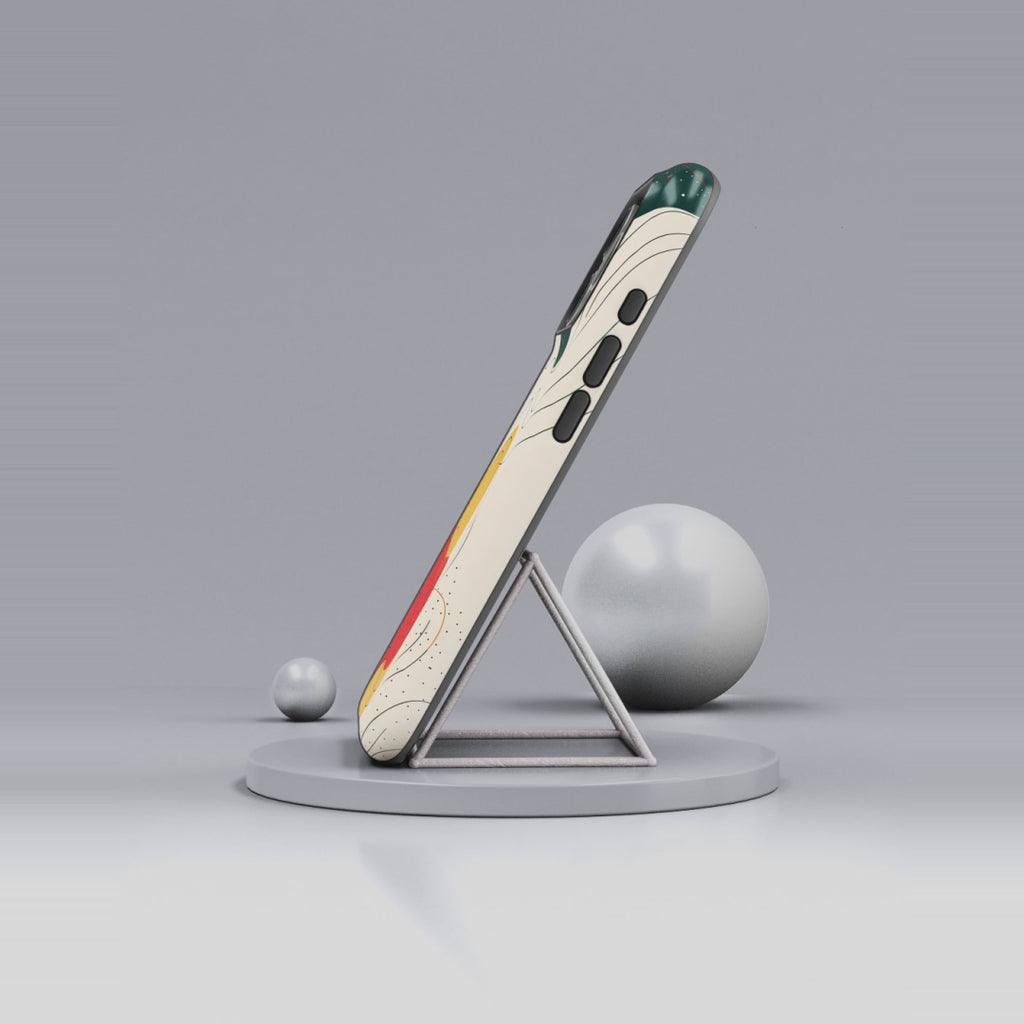 Abstract Retro Waves iPhone Case | Colourful Modern Art