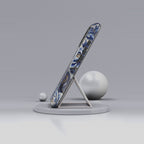 Blue Floral Wolf Tough MagSafe iPhone Case | Moonlit Wolf Protective Cover