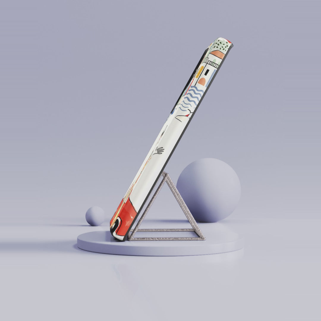 Stylish Riviera Samsung Galaxy Phone Case | Chic Retro Woman in Convertible Design