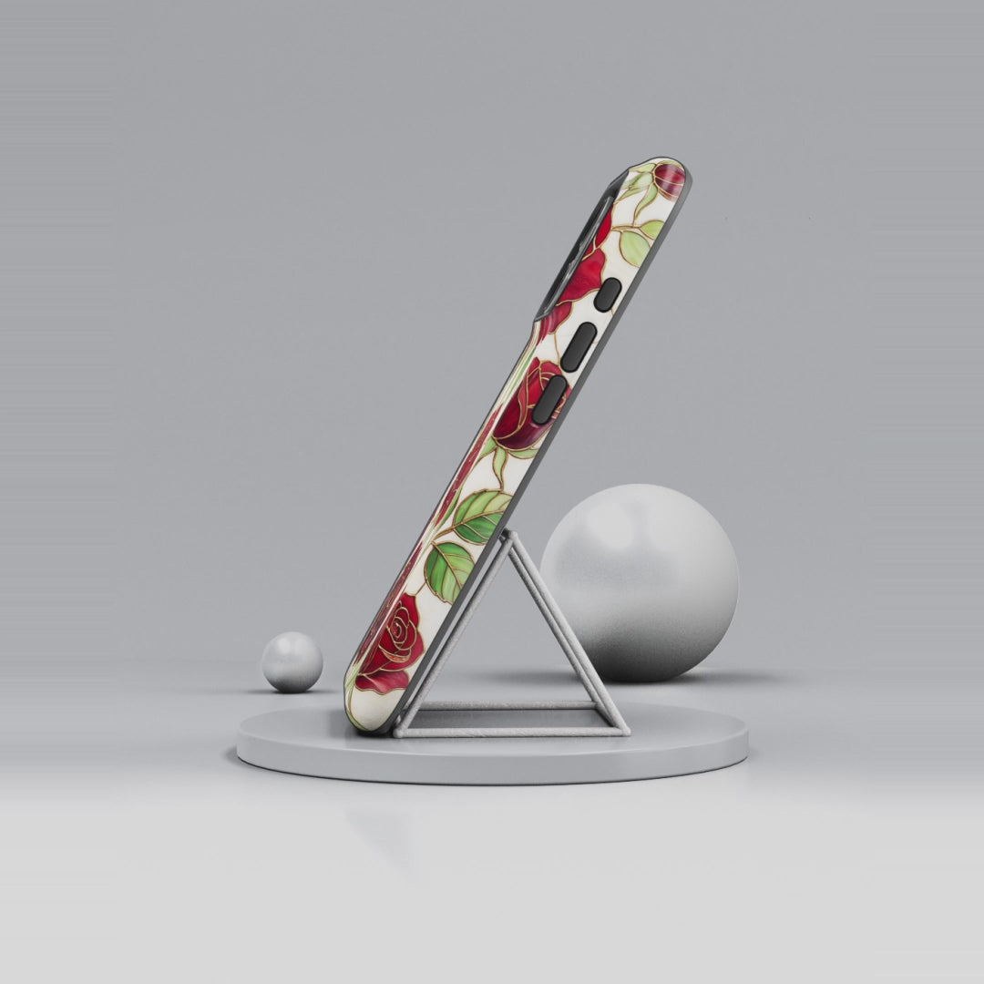 Rose Vines Tough MagSafe Phone Case — Floral Protective iPhone Cover