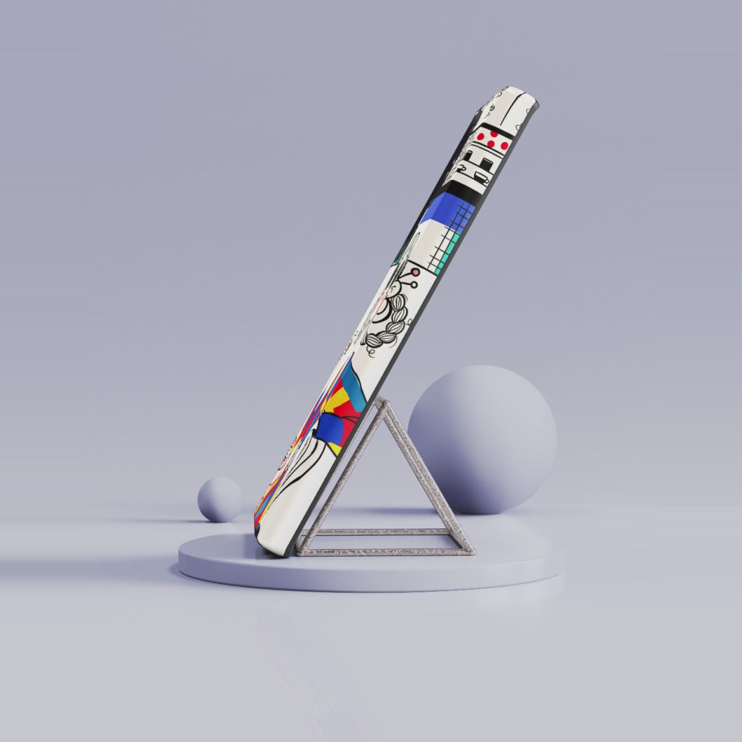 Retro Cafe Samsung Galaxy Phone Case | Colourful Chic Woman Illustration