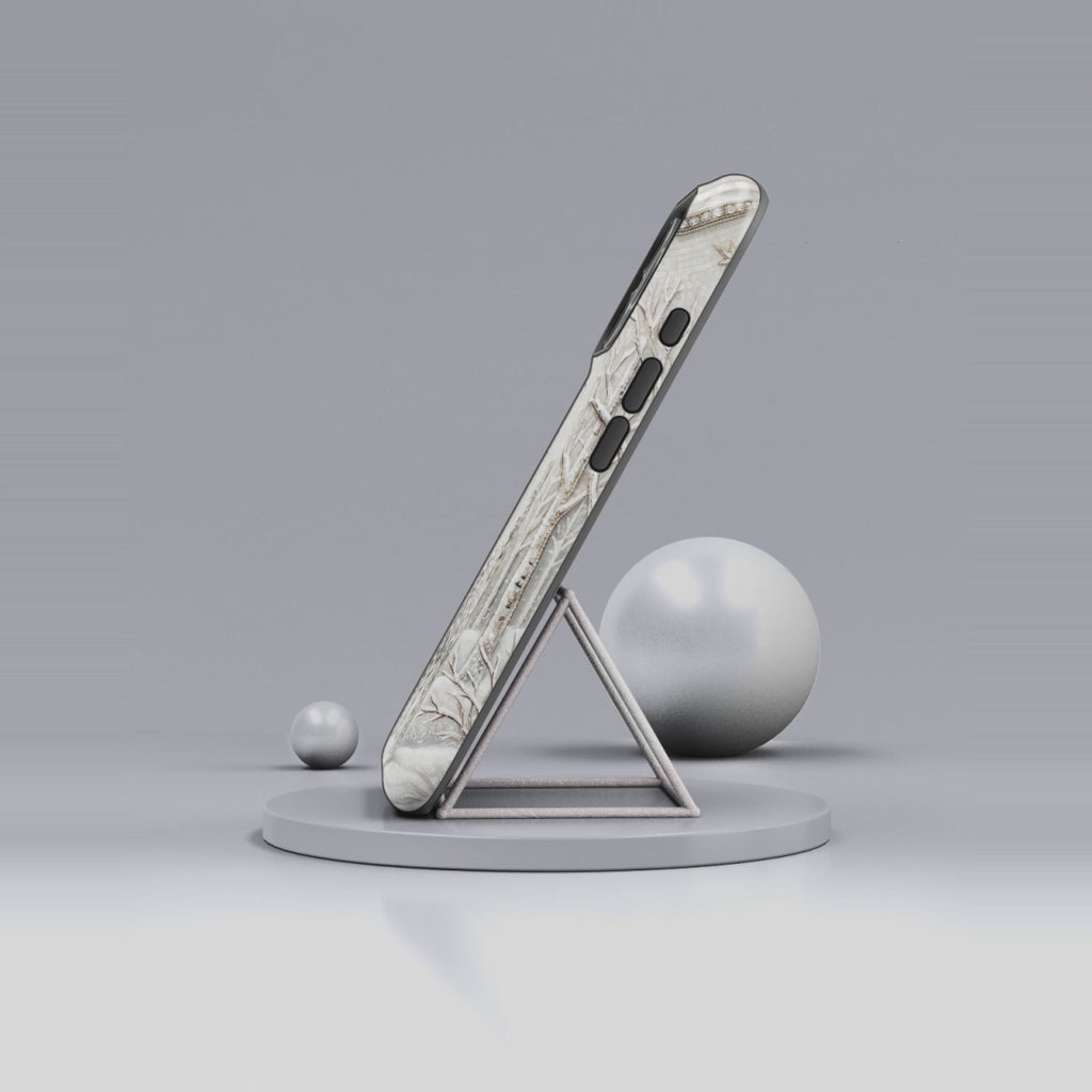 Snow Leopard MagSafe iPhone Case | Winter Moon Forest Protective Phone Cover