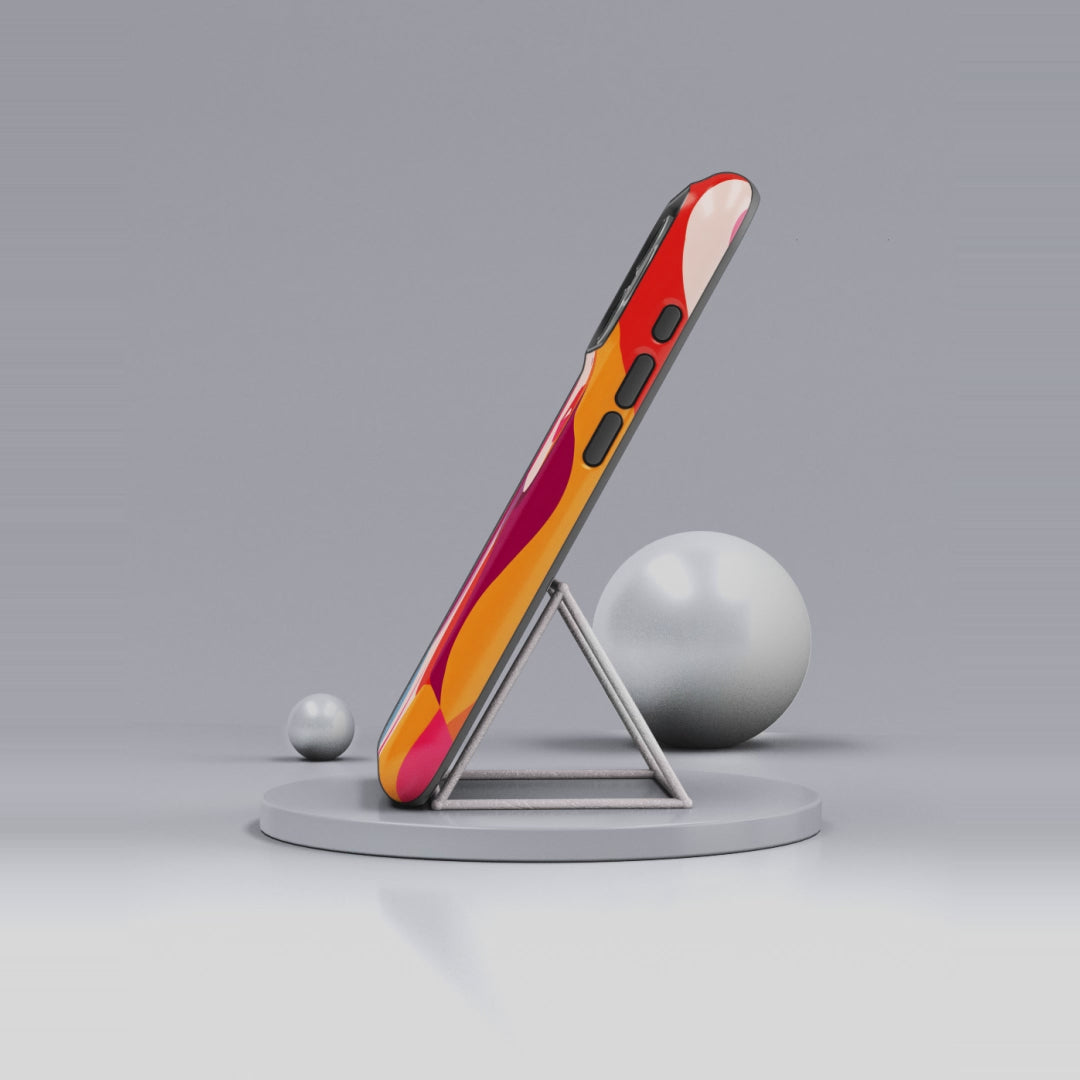 Retro Pop Art Woman iPhone Case | Bold Colourful Abstract Portrait