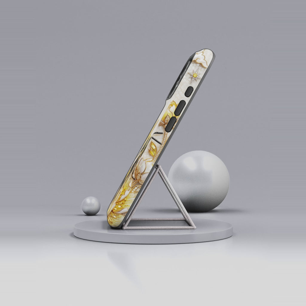 Golden Bee iPhone Case | Floral Moon iPhone Protector