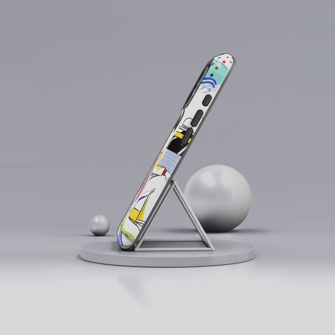 Nautical Cow Graphic Protective MagSafe iPhone Case