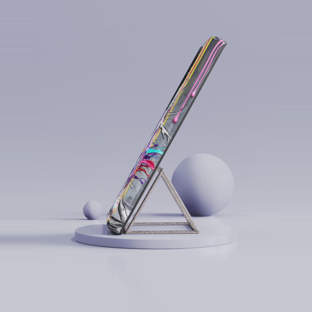 Colorful Dancer Tough Samsung Galaxy Phone Case | Vibrant Drip Art Protective Cover