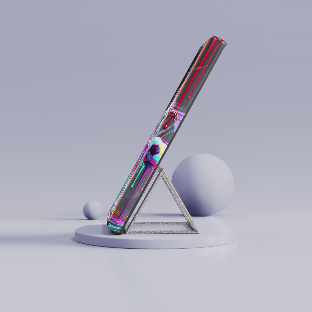 Soccer Player Neon Art Samsung Galaxy Phone Case | Vibrant Football Kick Protective Cover