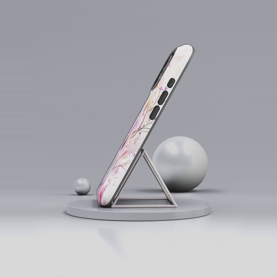 Floral Watercolour Tough iPhone Case | Purple & Yellow Wildflowers